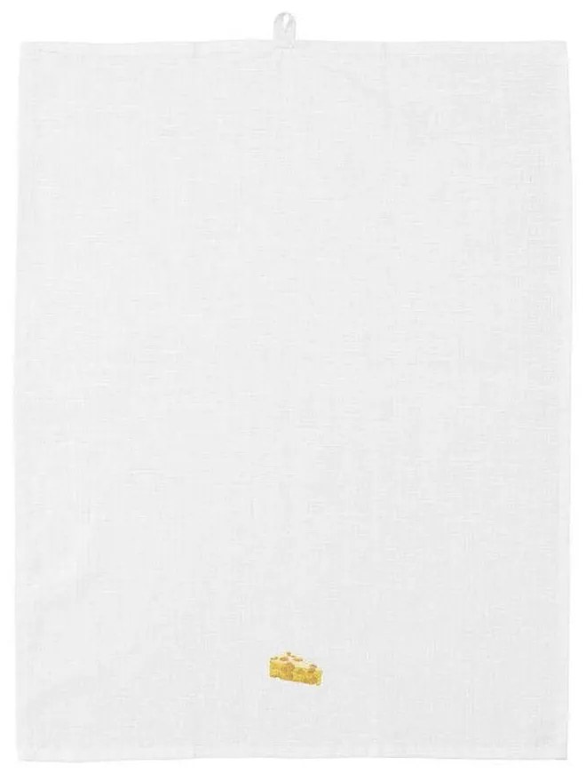 Πετσέτα Τσαγιού Cheese Yummy 605863 70x50cm White-Yellow Normann Copenhagen Cotton-Linen