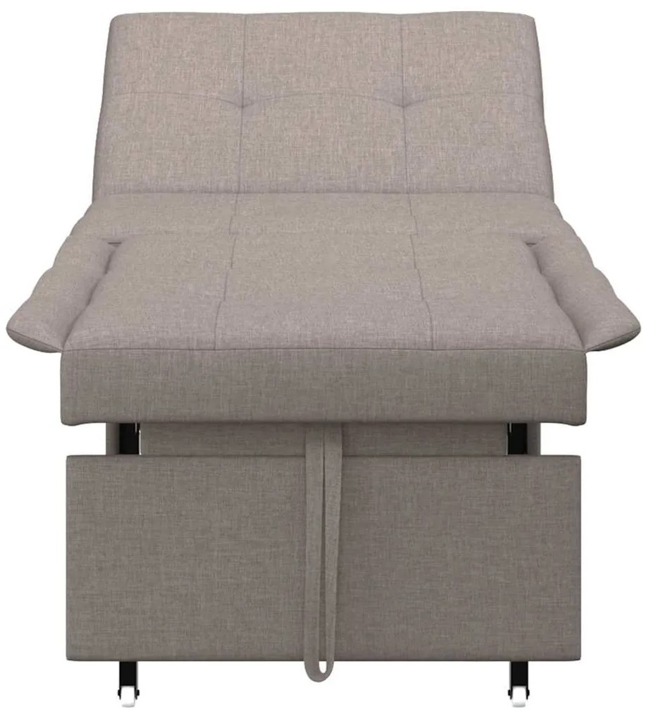 vidaXL Κρεβάτι καναπές Taupe 194 x 67 x 37 εκ ύφασμα