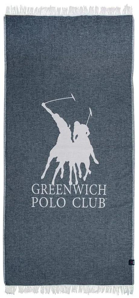 Πετσέτα Θαλάσσης 3907 85x170 Blue-Ivory Greenwich Polo Club Θαλάσσης 85x170cm Μουσελίνα