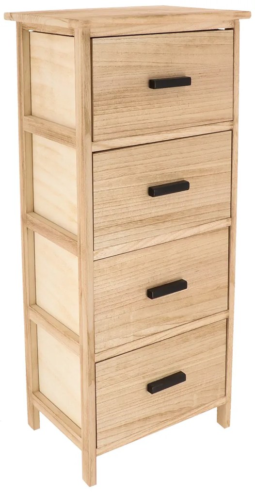 Έπιπλο μπάνιου mdf με 4 συρτάρια 27,50 x 37,50 x 86 cm Eurocasa  9708