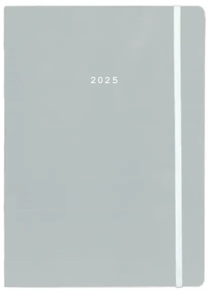 Next ημερολόγιο 2025 Pastel ημερήσιο flexi γκρι με λάστιχο 12x17εκ.  τμχ.