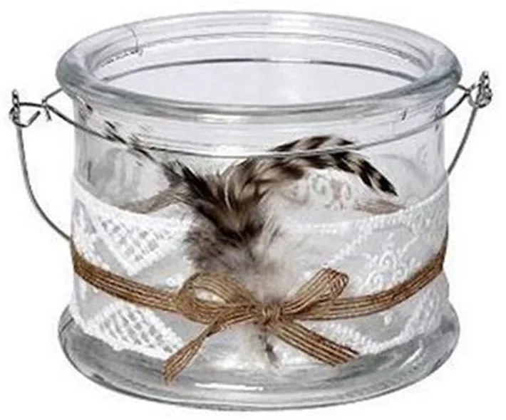 Κηροπήγιο Για Ρεσώ UNA223K4 Λευκό 9x13x13cm Espiel Glass