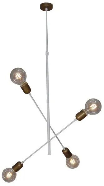 Κρεμαστό Φωτιστικό Οροφής 4xE27 G125 LED Eric Homelighting-77-3798-Λευκό 77-3798
