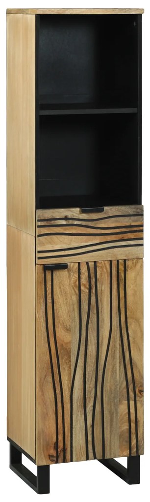 vidaXL Ντουλάπα Μπάνιου 38x33.5x160 εκ. από μασίφ ξύλο Μάνγκο