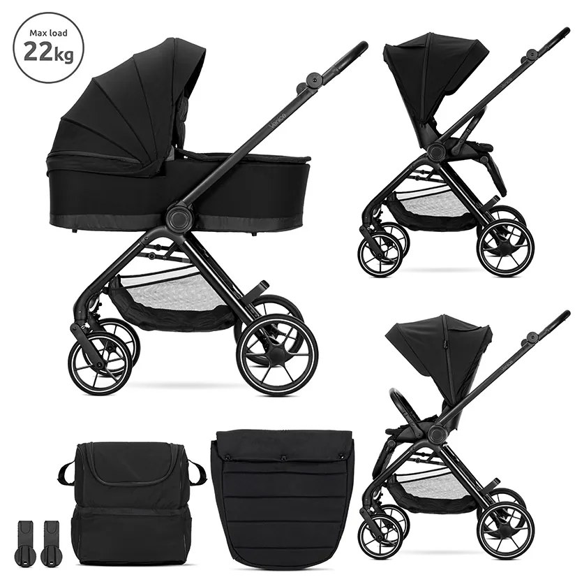 LORELLI ΠΟΛΥΚΑΡΟΤΣΙ 2 ΣΕ 1 ΜΕ ΣΚΛΗΡΗ ΚΑΛΑΘΟΥΝΑ ΚΑΙ ΑΝΑΣΤΡΕΨΙΜΟ ΚΑΘΙΣΜΑ VENICE BLACK 10022042501