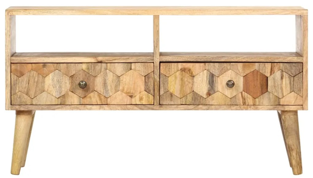 vidaXL Έπιπλο Τηλεόρασης 90 x 30 x 50 εκ. από Μασίφ Ξύλο Μάνγκο