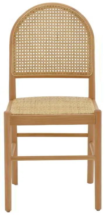 Καρέκλα Alessia pakoworld ξύλο οξιάς-rattan φυσικό 43x40x89εκ