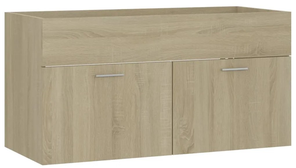 vidaXL Ντουλάπι Νιπτήρα Sonoma Δρυς 90 x 38,5 x 46 εκ. από Επεξ. Ξύλο