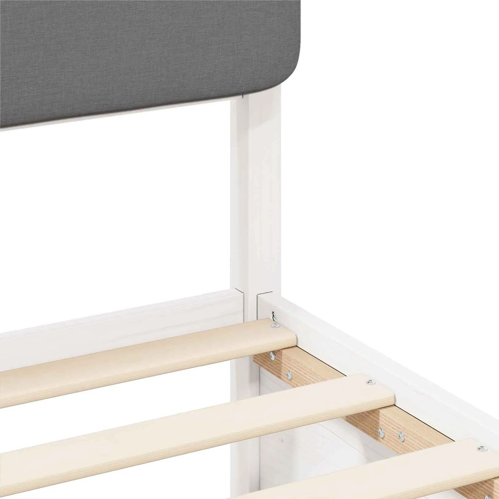 vidaXL Σκελετός Κρεβατιού με Επενδεδυμένο Κεφαλάρι Μαύρο 200 x 200 cm