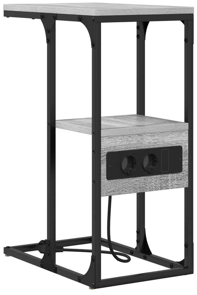 vidaXL Κομοδίνο Γκρι sonoma 41.5 x 26 x 60.5 εκ Επεξεργασμένο ξύλο