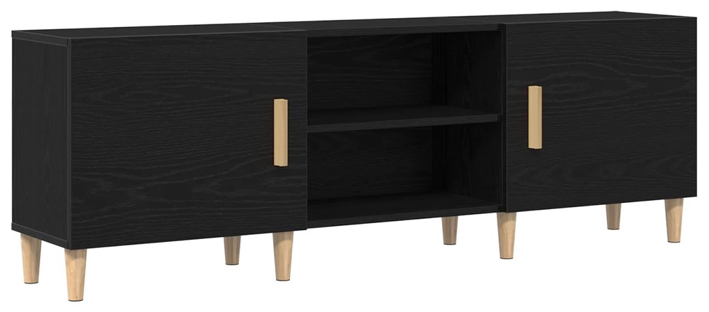 vidaXL Βάση τηλεόρασης - Μαύρη Δρυς, 150x30x50 εκ, Κατασκευασμένο από Επεξεργασμένο Ξύλο