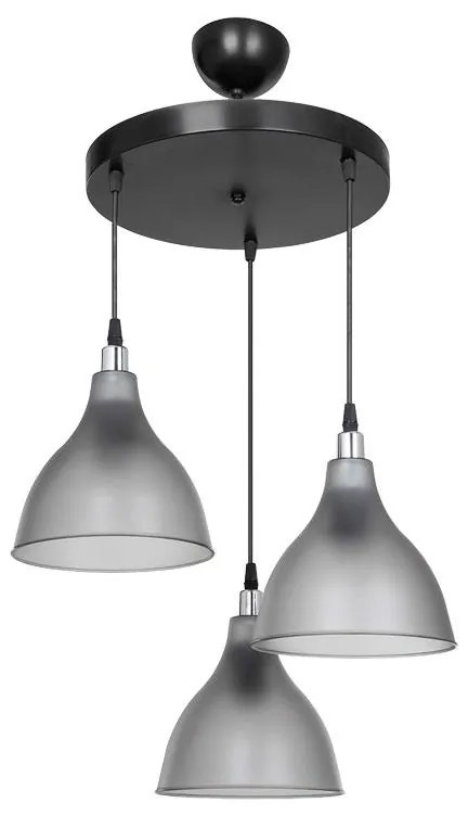 3-light ceiling lamp Orazio E27 dark grey-black D40x80cm 40x40x80 εκ.