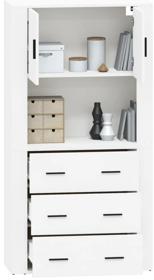 vidaXL Ντουλάπι Λευκό από Επεξεργασμένο Ξύλο