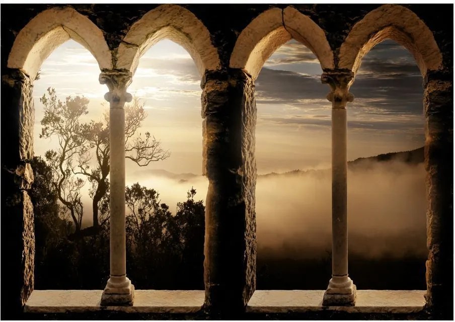 Αυτοκόλλητη φωτοταπετσαρία - Mountain monastery - 196x140