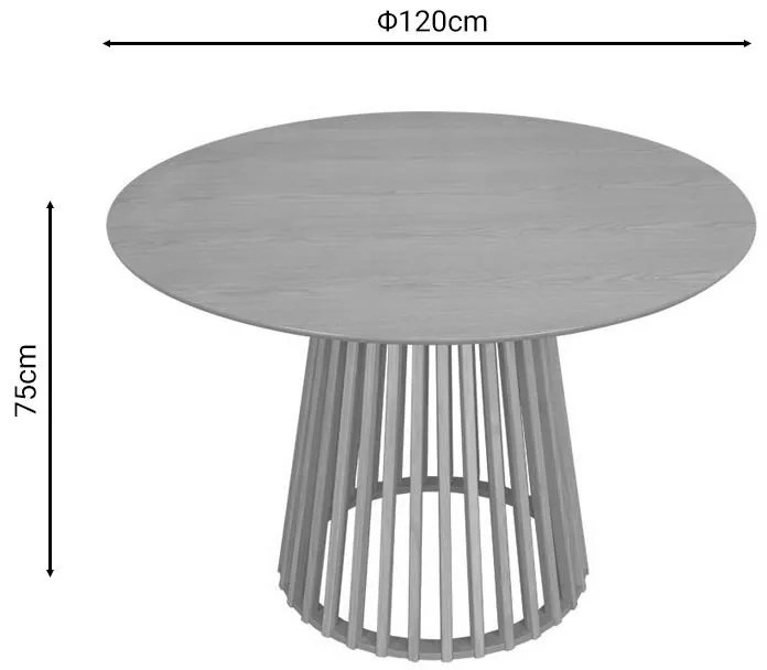 Τραπέζι Domonic φυσικό Φ120x75εκ 120x120x75 εκ.