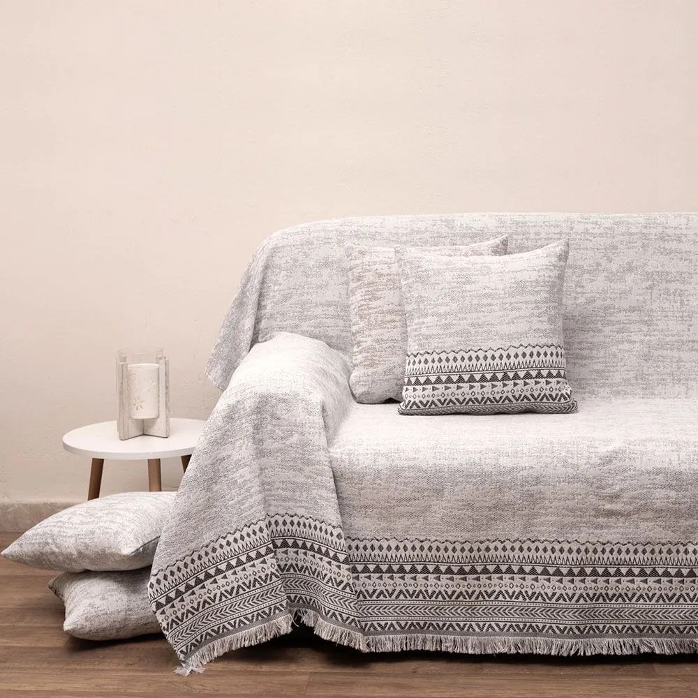 Ριχτάρι 3021 Grey Viopros Τετραθέσιο 180x320cm 100% Cotton