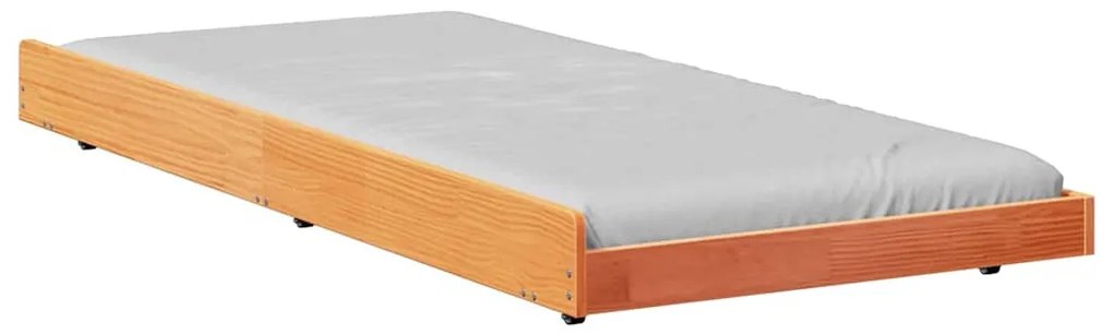 vidaXL Σκελετός Κρεβατιού Καφέ 100 x 200 cm Μασίφ ξύλο πεύκου
