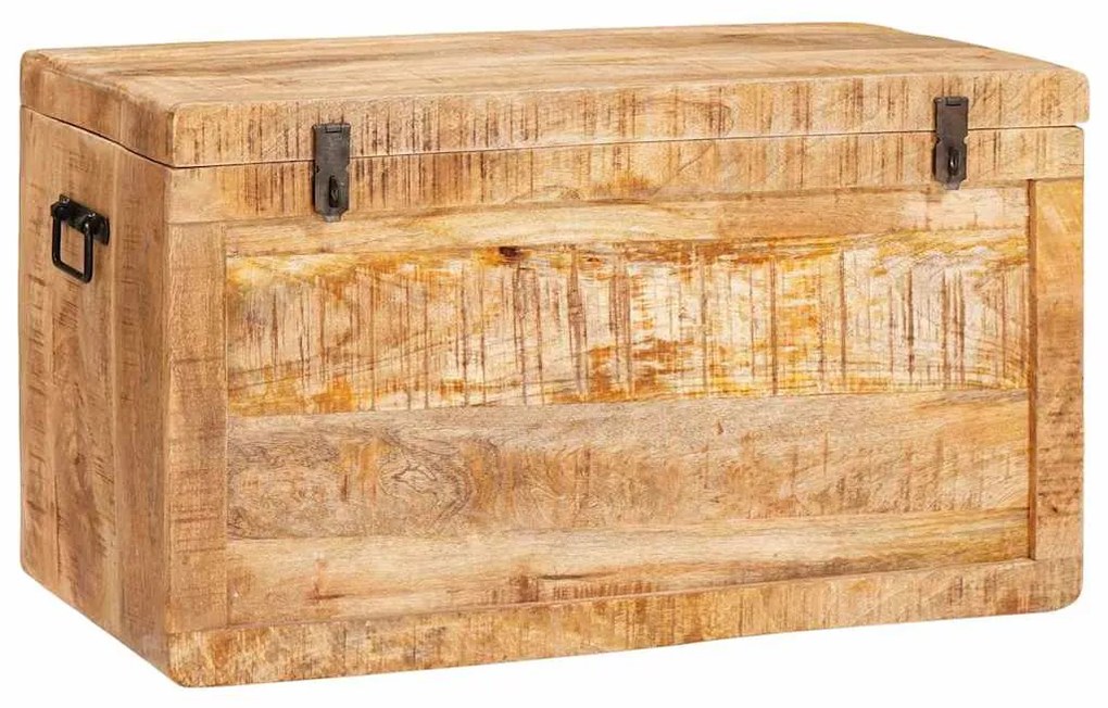 vidaXL Κουτί αποθήκευσης με αποθήκευση Καφέ Μασίφ ξύλο μάνγκο