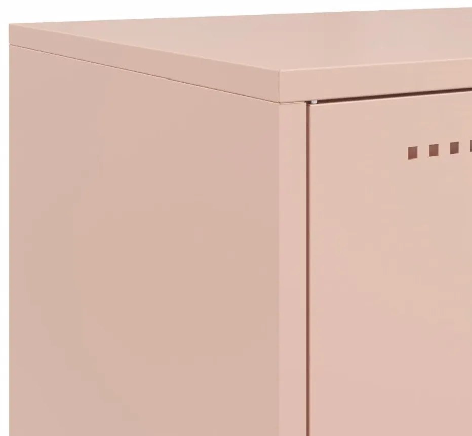 Ντουλάπι Ροζ 100,5x39x107 εκ. Ατσάλινο 846597