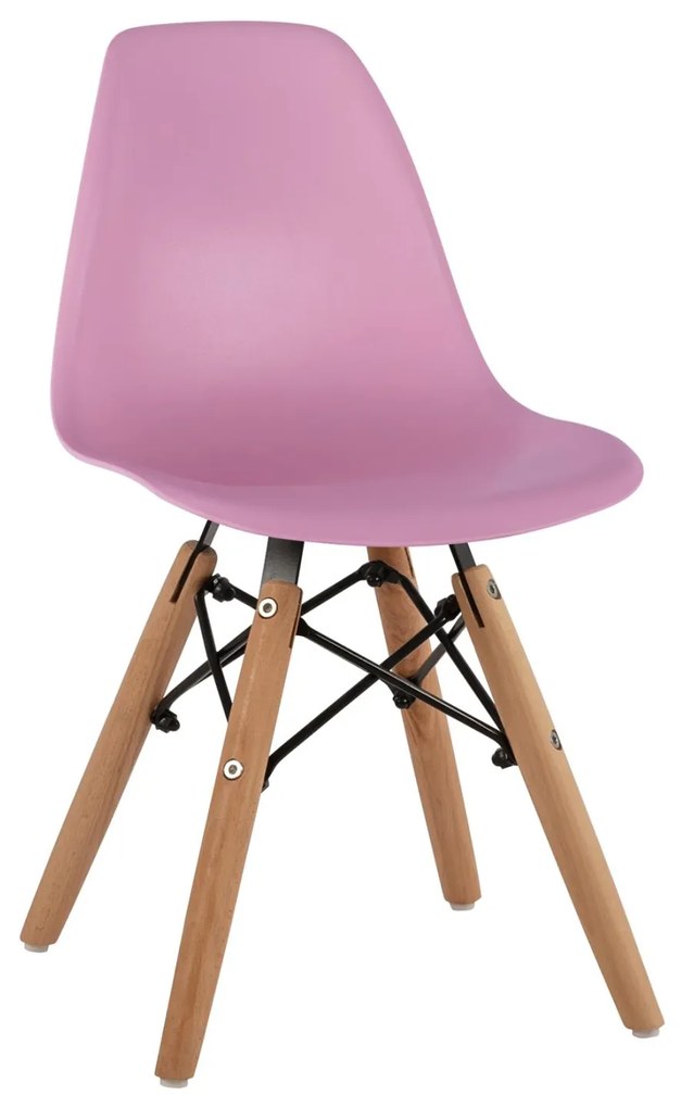Καρέκλα TWIST KID Παιδική Ξύλινα πόδια Ρόζ 30,5x33x59 εκ. 4αδα 30.5x33x59 εκ.