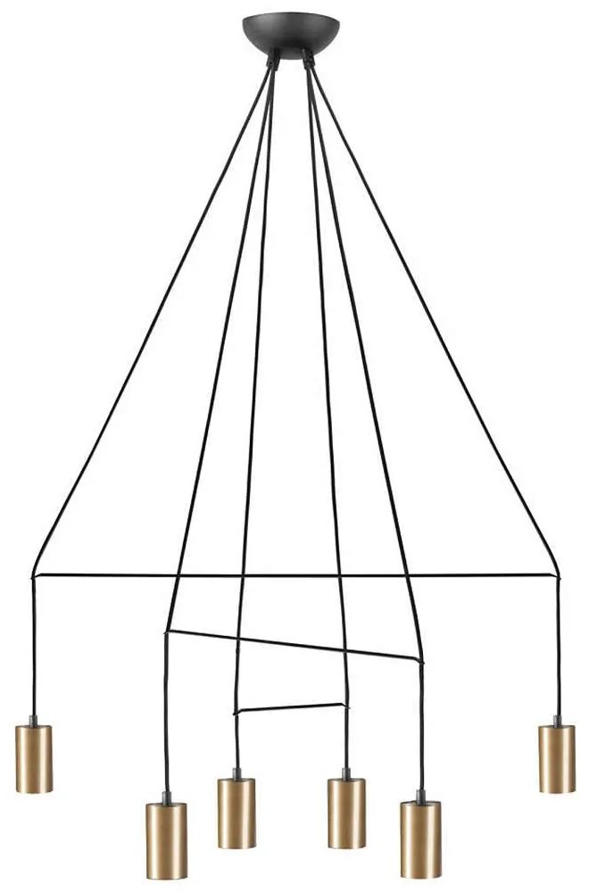 Φωτιστικό Οροφής Imbria 7956 6x10W GU10 Solid Brass Nowodvorski Μέταλλο