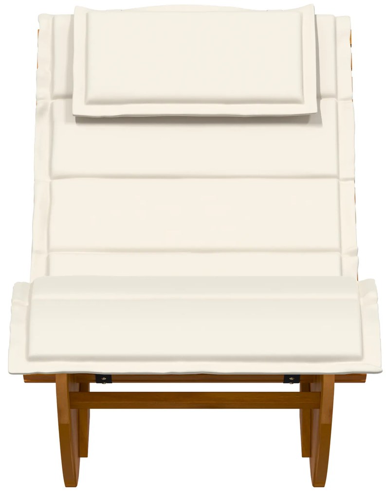 vidaXL Ξαπλώστρα 2 pcs Καφέ 60 x 154 x 74εκ Μασίφ ξύλο ακακίας