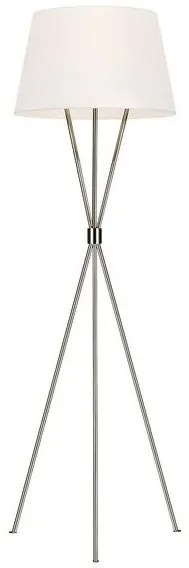 Επιδαπέδιο Φωτιστικό 1xE27  Λινό Αμπαζούρ  Penny Elstead Lighting-FE-PENNY-FL-PN-Νίκελ Ματ FE-PENNY-FL-PN