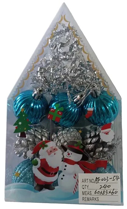 Σετ Χριστουγεννιάτικα στολίδια - 4cm - 12pcs - 023544