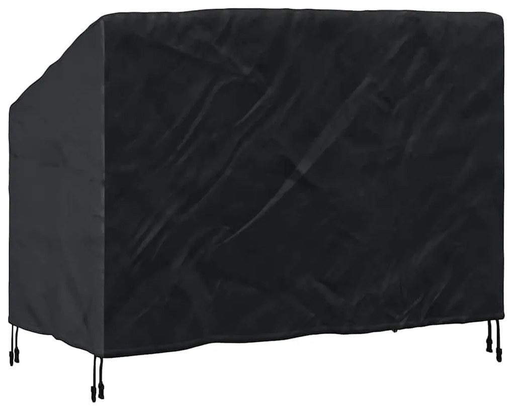 vidaXL Κάλυμμα Παγκάκι Κήπου Μαύρο 134 x 70 x 65 / 94 cm Ύφασμα 600D