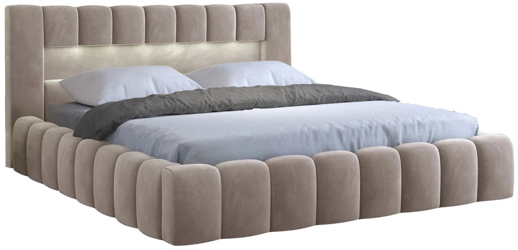 Επενδυμένο κρεβάτι Mercy-Mpez-140 x 200 - 162.00Χ232.00Χ90.00cm