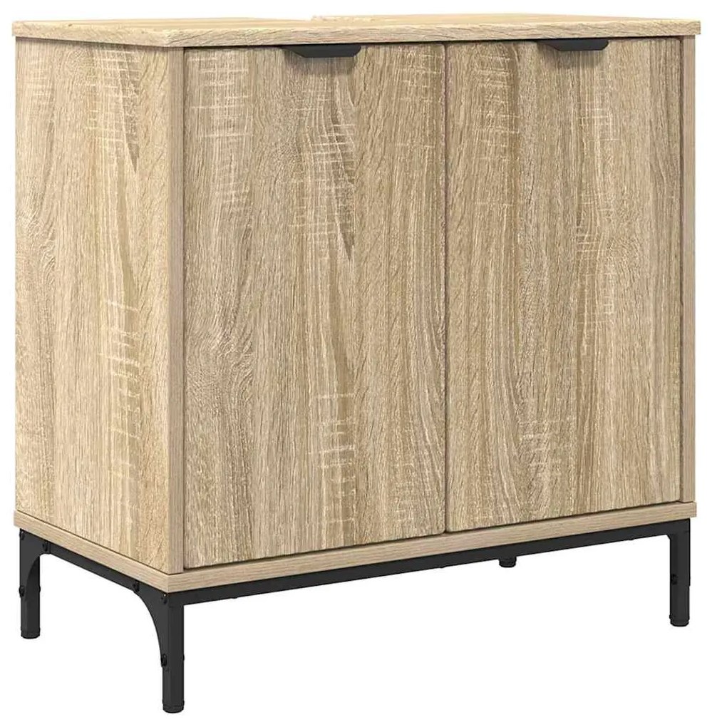 vidaXL Ντουλάπα Νιπτήρα Mπάνιου Sonoma Δρυς 60.5 x 33.5 x 61 εκ