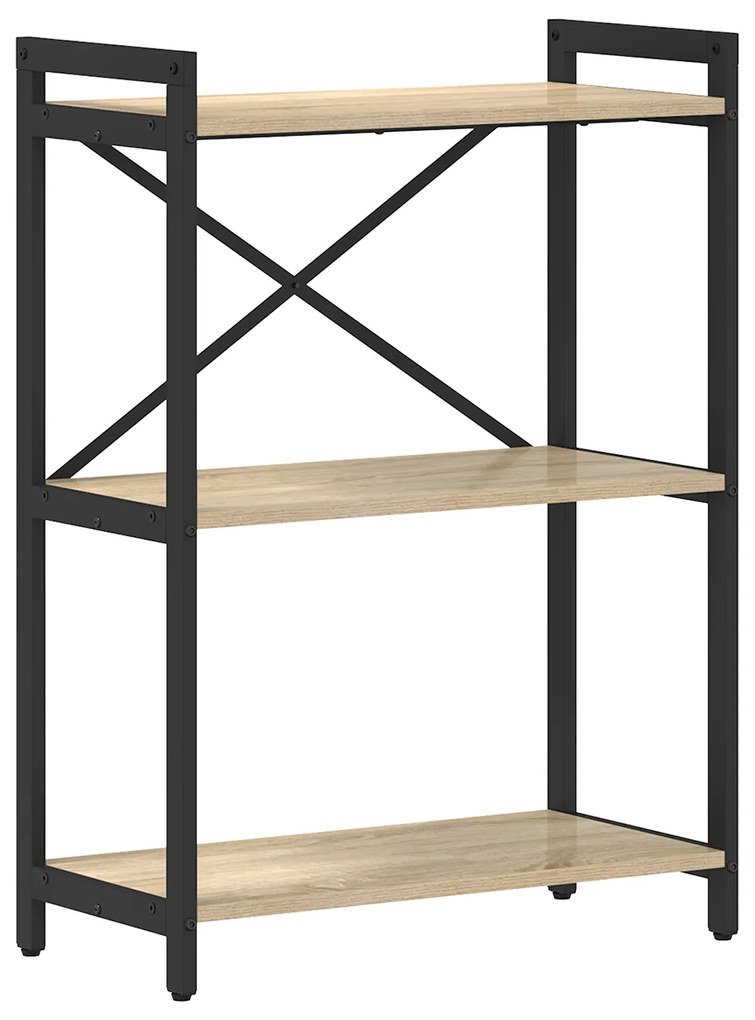vidaXL Βιβλιοθήκη Sonoma Δρυς 60 x 30 x 83 εκ Επεξεργασμένο ξύλο