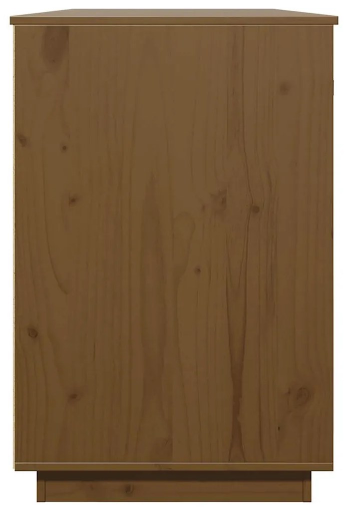 vidaXL Ντουλάπι Γραφείου Καφέ Μελί 135x50x75εκ. από Μασίφ Ξύλο Πεύκου