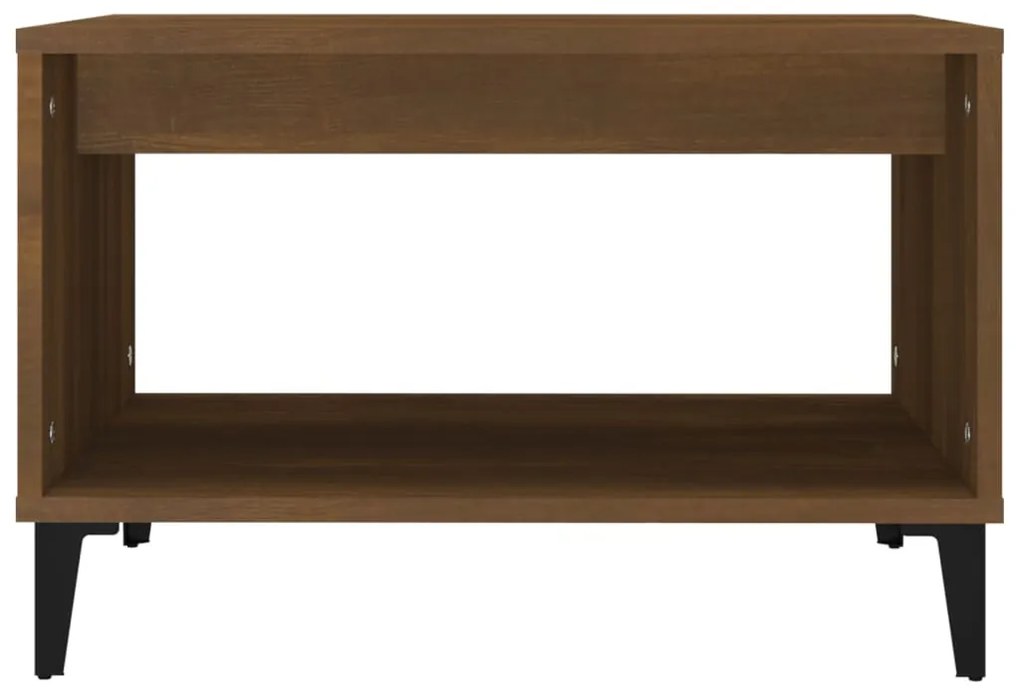 vidaXL Τραπεζάκι Σαλονιού Καφέ Δρυς 60x50x40 εκ. Επεξεργασμένο Ξύλο