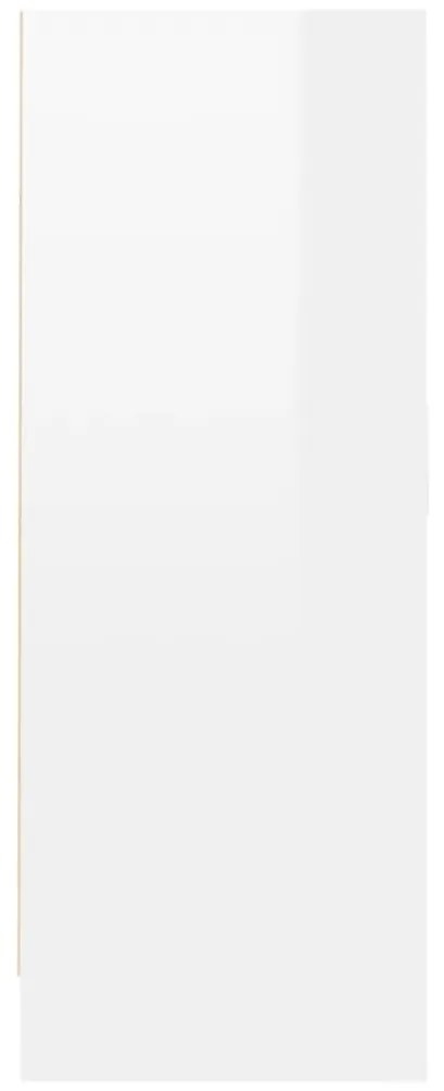 Παπουτσοθήκη Γυαλιστερό Λευκό 60 x 35 x 92 εκ. από Μοριοσανίδα - Λευκό