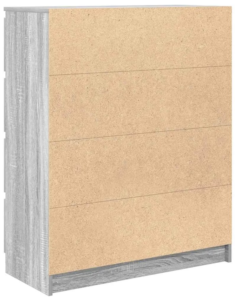 Sideboard Grey Sonoma 80x35x99 cm Ξύλινο μηχανουργικό ξύλο - Γκρι