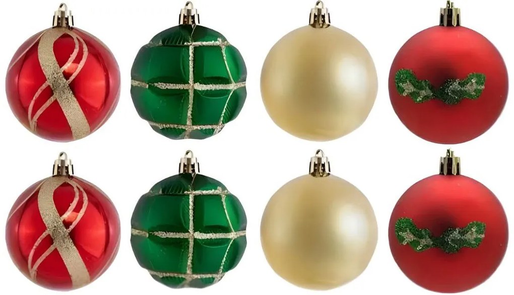 Σετ πλαστικά στολίδια Fancy 24 τεμάχια