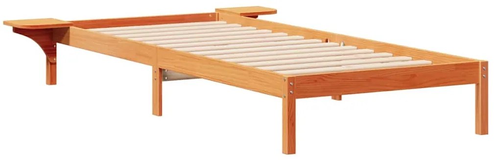 vidaXL Κρεβατοκάμαρα με Πλαϊνά Τραπέζια Κερωτό καφέ 100 x 220 cm