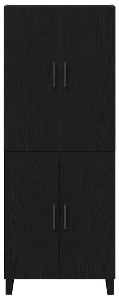 vidaXL Highboard 2 pcs Μαύρη δρυς 69,5 x 34 x 180 εκ.