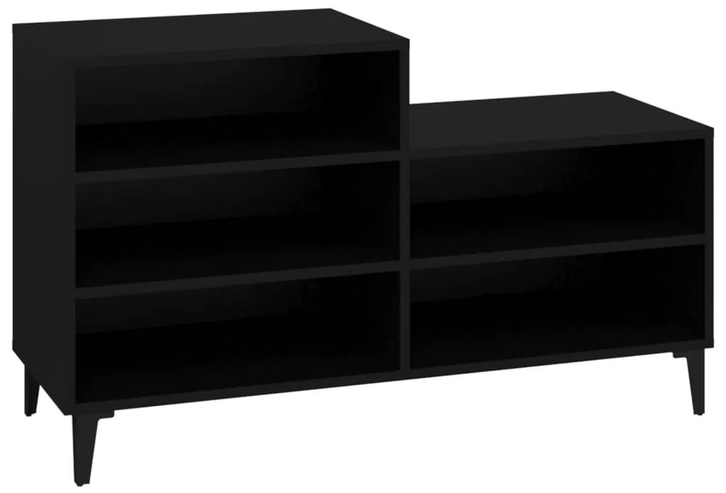 vidaXL Παπουτσοθήκη Μαύρο 102x36x60 εκ. από Επεξεργασμένο Ξύλο