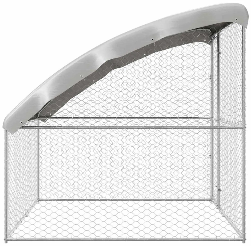 vidaXL Κλουβί Σκύλου με αποθήκευση Ασημί 2 x 2 x 2 m Ατσάλι