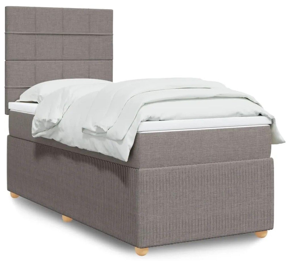 ΚΡΕΒΑΤΙ BOXSPRING ΜΕ ΣΤΡΩΜΑ TAUPE 80X200 ΕΚ. ΥΦΑΣΜΑΤΙΝΟ 3291887