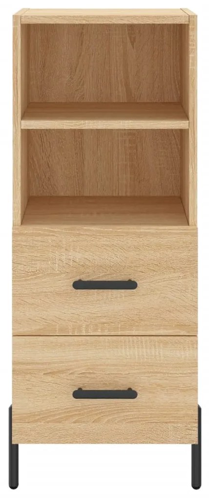 vidaXL Μπουφές Sonoma δρυς 34,5 x 34 x 180 εκ. από Επεξεργασμένο Ξύλο