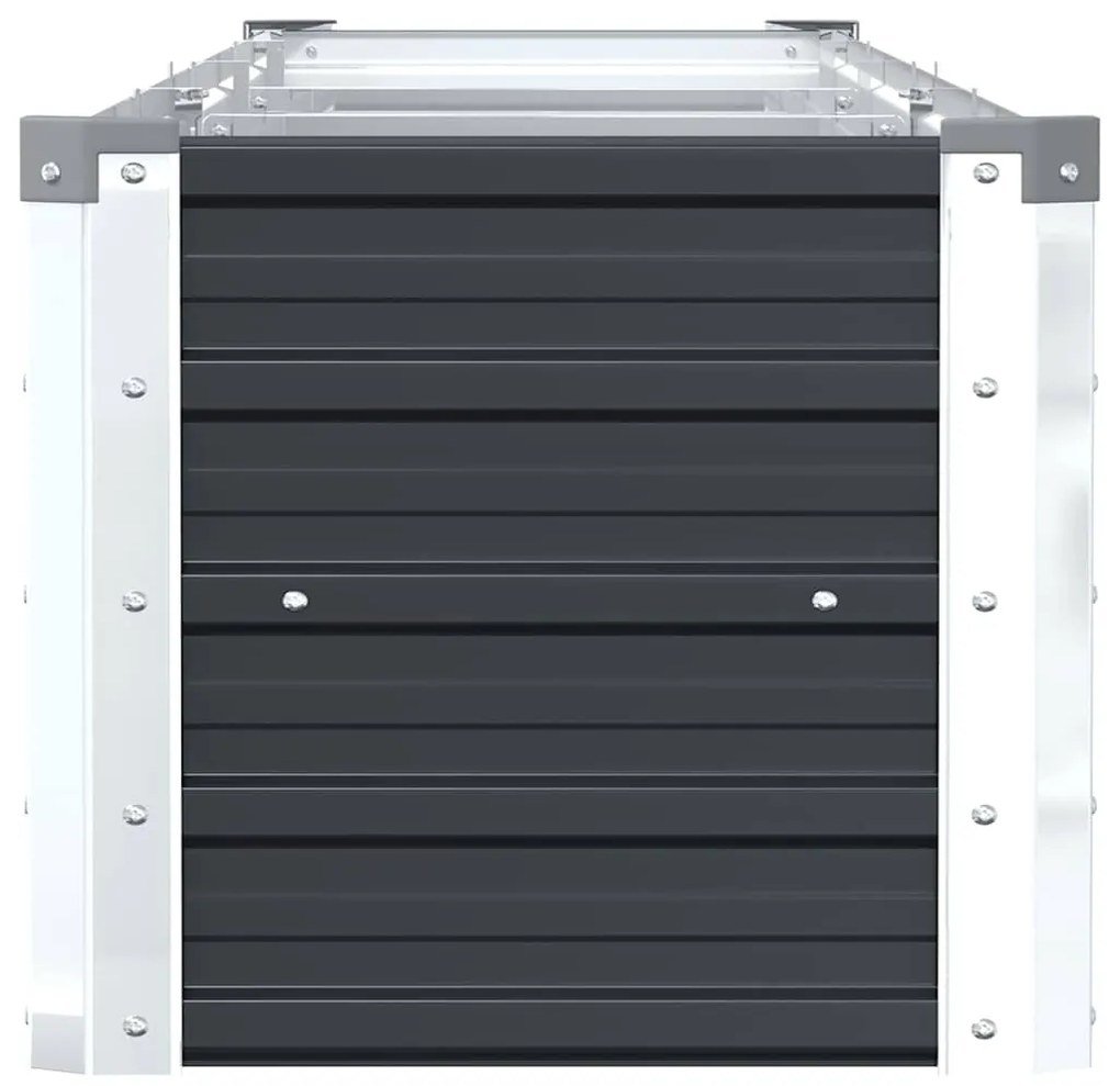 vidaXL Ζαρντινιέρα Υπερυψωμένη Ανθρακί 320x40x45 εκ. Γαλβαν. Χάλυβας