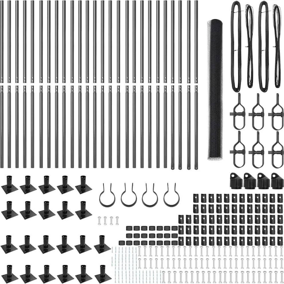vidaXL Στύλος Περιφράξεων Γκρι