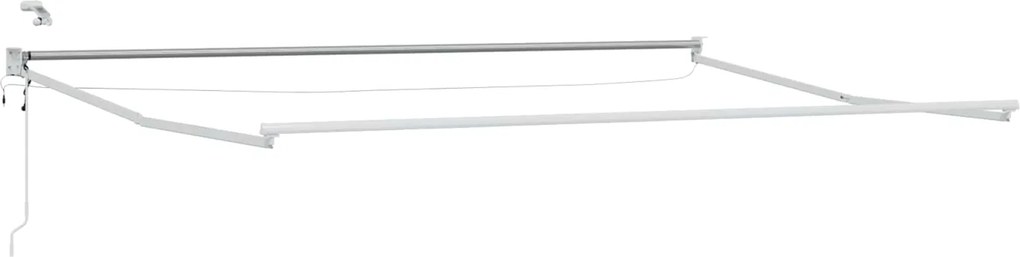 vidaXL Electric Awning Frame with LED and Wind Sensor 4 x 2 m Λευκό