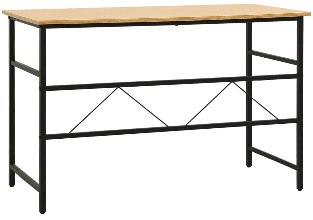 vidaXL Γραφείο Υπολογιστή Μαύρο/Ανοιχτ. Δρυς 105x55x72εκ MDF & Μέταλλο