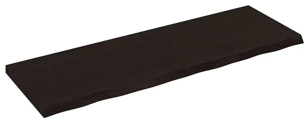 vidaXL Ράφι Τοίχου Σκούρο Καφέ 120x40x(2-4) εκ. Επεξ. Μασίφ Ξύλο Δρυός
