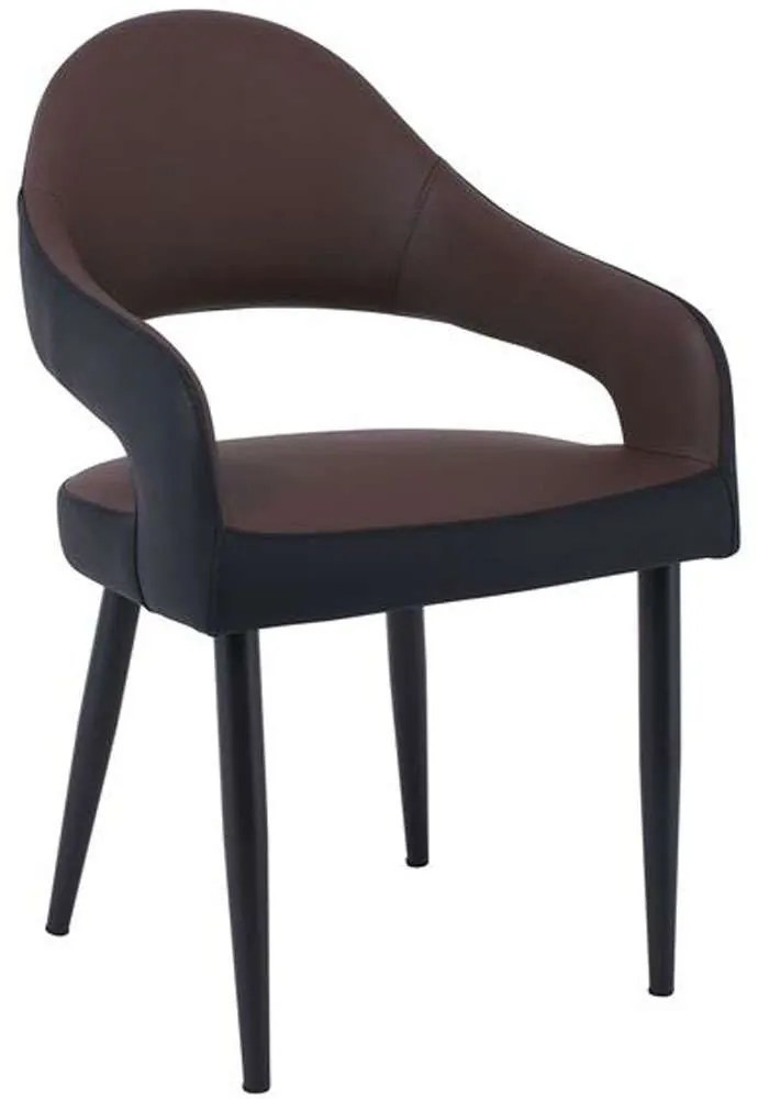 Πολυθρόνα Modus ΕΜ176,1 55x58x88cm Brown-Black Metal, Technoderma