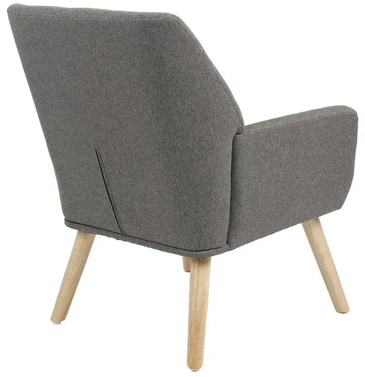 Πολυθρόνα Likable ύφασμα γκρι-φυσικό 67x89x86εκ 67x89x86 εκ.